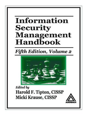 cover image of Information Security Management Handbook, Fifth Edition, Volume 2